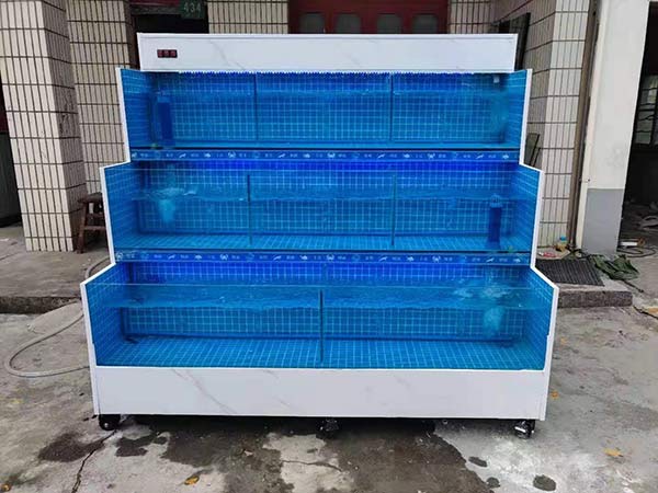 酒店飯店海鮮池（chí）水產店魚缸定做 超市多層養